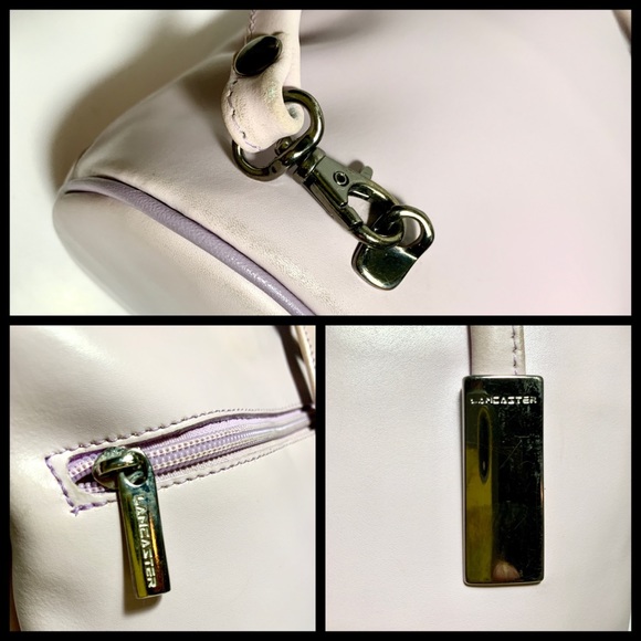 Lancaster Paris Pink Leather Convertible Bag shoulder backpack crossbody - Picture 8 of 8